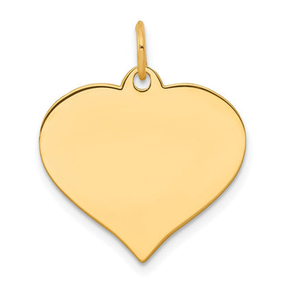 10K Gelbgold 10K.013 Stärke Herz Plättchen Charm