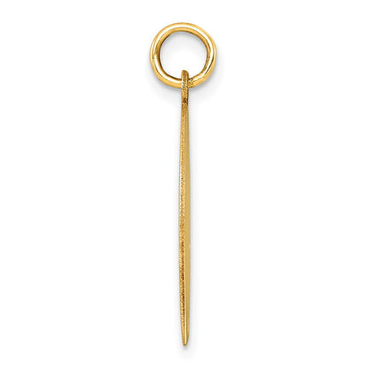 10K Gelbgold 10K Schlicht.018 Stärke Kreisförmig Gravierbar Plättchen Charm