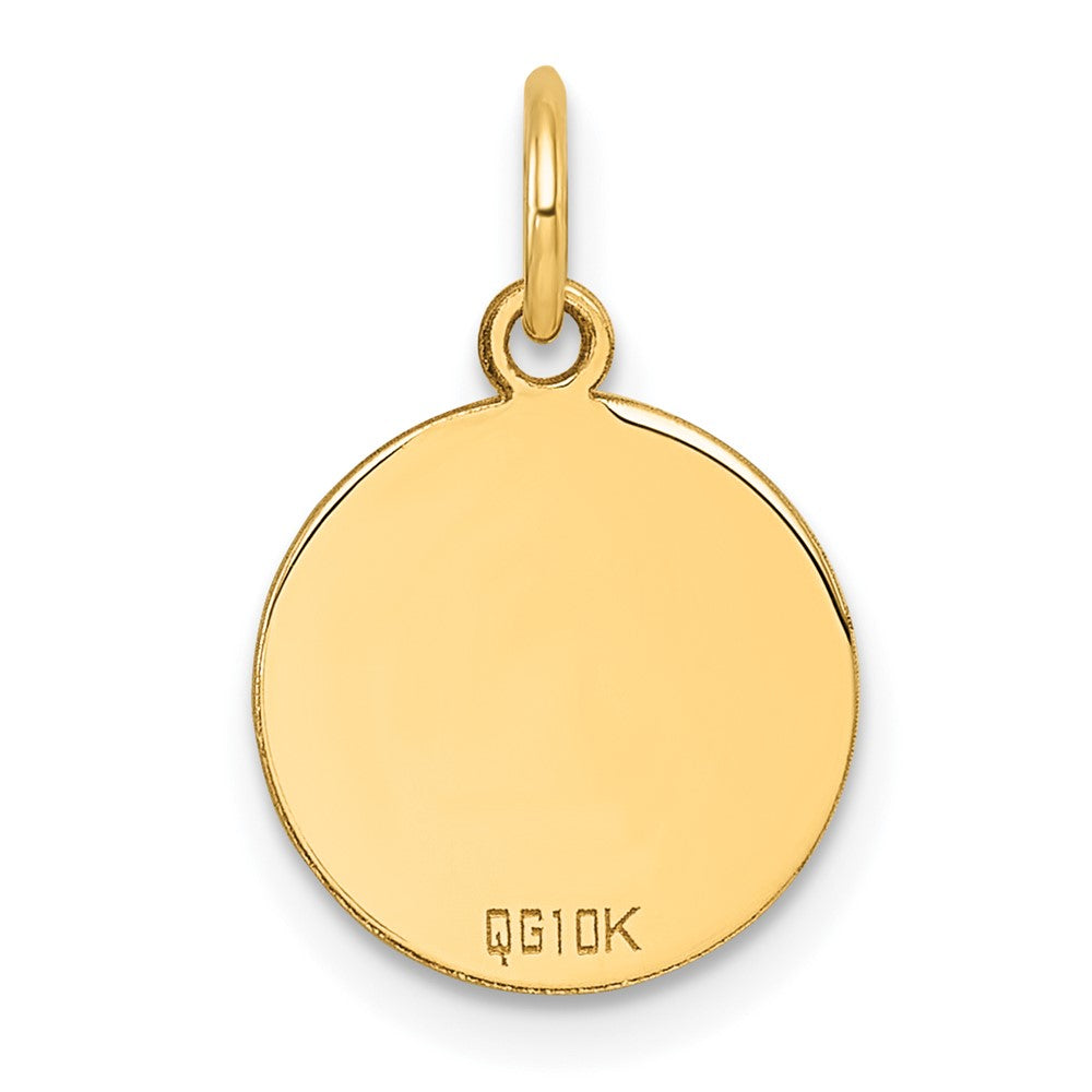 10K Gelbgold 10K Rund Plättchen Charm