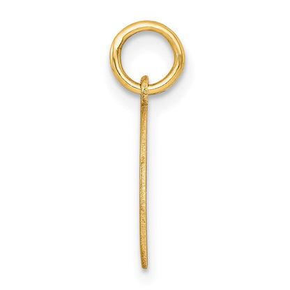 10K Gelbgold 10K Rund Plättchen Charm