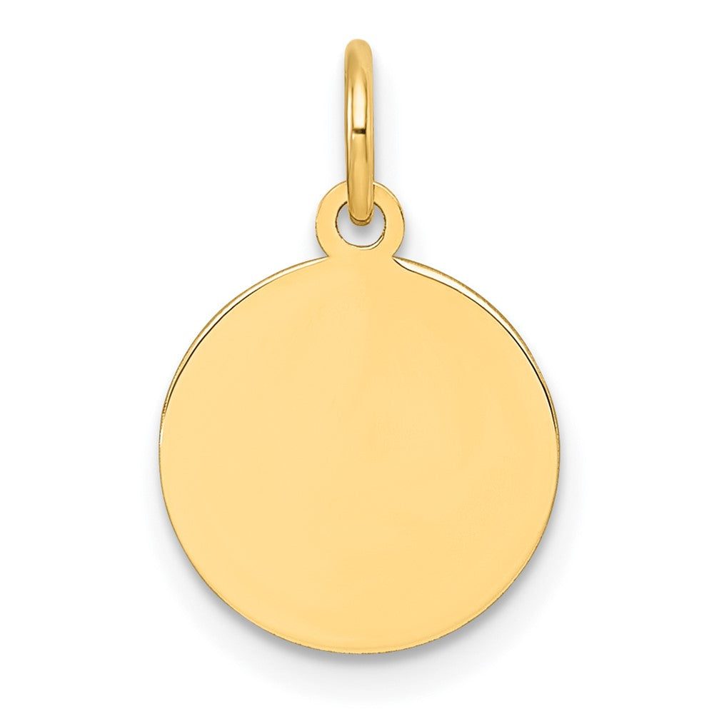 10K Gelbgold 10K Rund Plättchen Charm