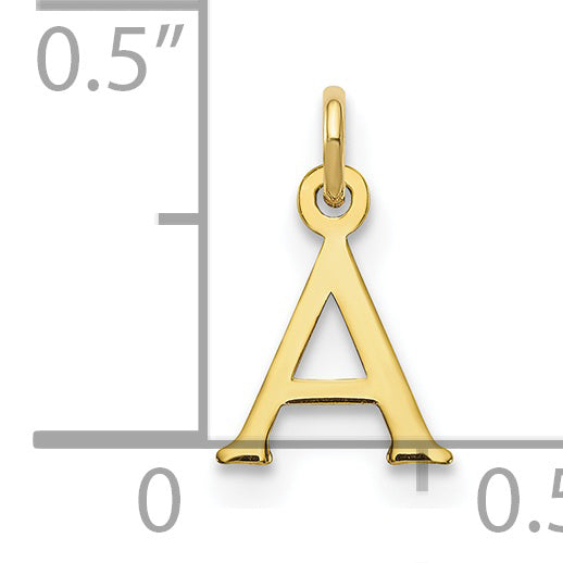 10K Gelbgold 10ky Ausgeschnitten Buchstabe A Initiale Charm