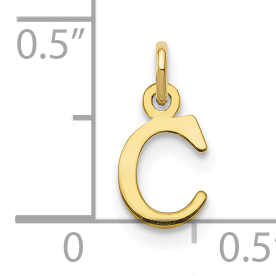 10K Gelbgold 10ky Ausgeschnitten Buchstabe C Initiale Charm