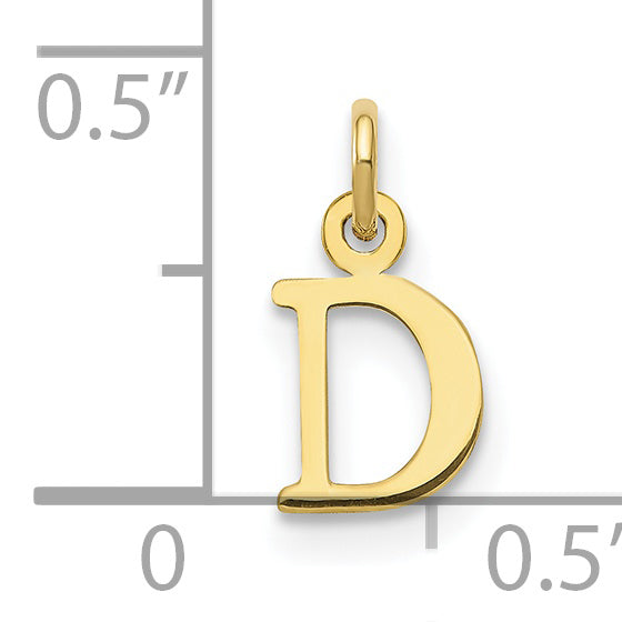 10K Gelbgold 10ky Ausgeschnitten Buchstabe D Initiale Charm