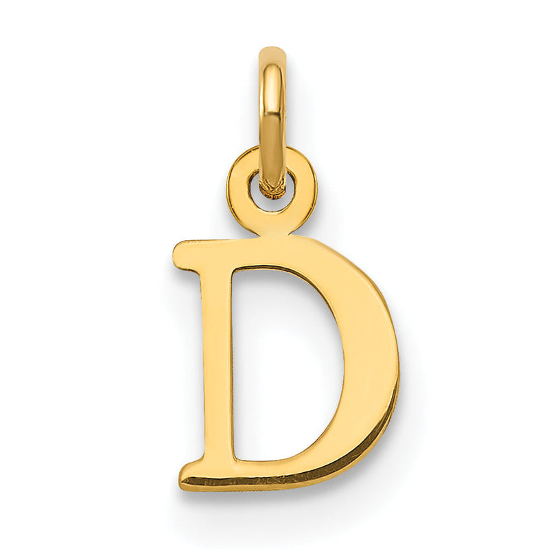 10K Gelbgold 10ky Ausgeschnitten Buchstabe D Initiale Charm