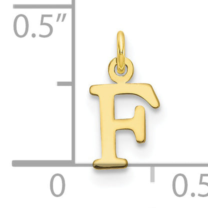 10K Gelbgold 10ky Ausgeschnitten Buchstabe F Initiale Charm