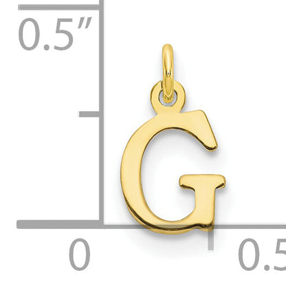 10K Gelbgold 10ky Ausgeschnitten Buchstabe G Initiale Charm