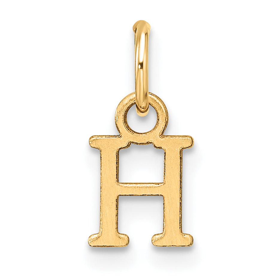 10K Gelbgold 10ky Ausgeschnitten Buchstabe H Initiale Charm