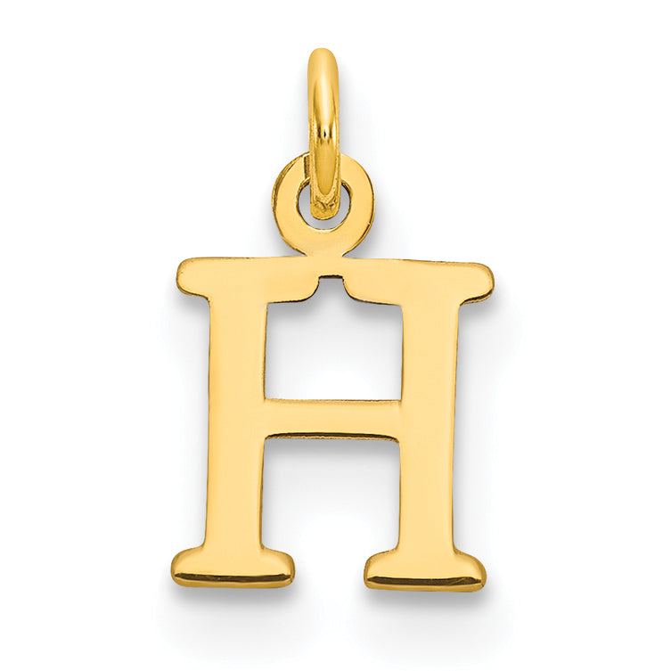 10K Gelbgold 10ky Ausgeschnitten Buchstabe H Initiale Charm