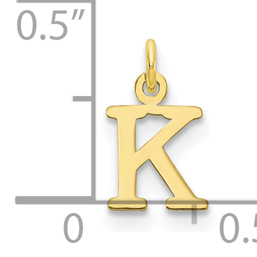 10K Gelbgold 10ky Ausgeschnitten Buchstabe K Initiale Charm