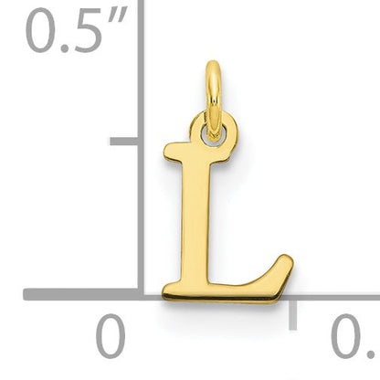 10K Gelbgold 10ky Ausgeschnitten Buchstabe L Initiale Charm