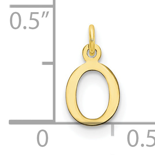 10K Gelbgold 10ky Ausgeschnitten Buchstabe O Initiale Charm