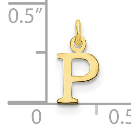 10K Gelbgold 10ky Ausgeschnitten Buchstabe P Initiale Charm