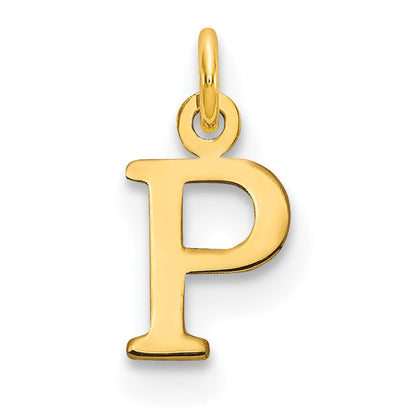 10K Gelbgold 10ky Ausgeschnitten Buchstabe P Initiale Charm