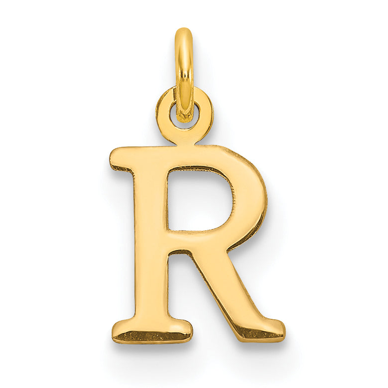 10K Gelbgold 10ky Ausgeschnitten Buchstabe R Initiale Charm