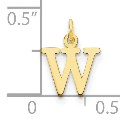 10K Gelbgold 10ky Ausgeschnitten Buchstabe W Initiale Charm