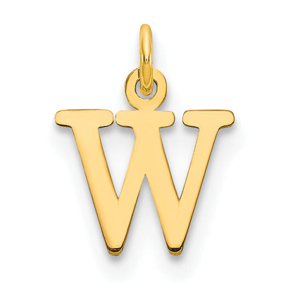 10K Gelbgold 10ky Ausgeschnitten Buchstabe W Initiale Charm