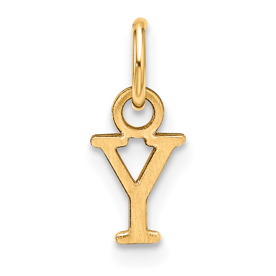 10K Gelbgold 10ky Ausgeschnitten Buchstabe Y Initiale Charm