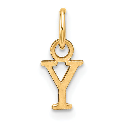 10K Gelbgold 10ky Ausgeschnitten Buchstabe Y Initiale Charm