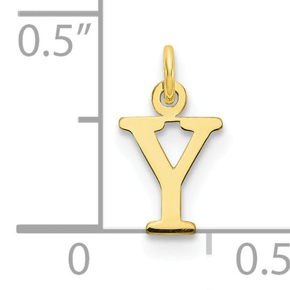 10K Gelbgold 10ky Ausgeschnitten Buchstabe Y Initiale Charm