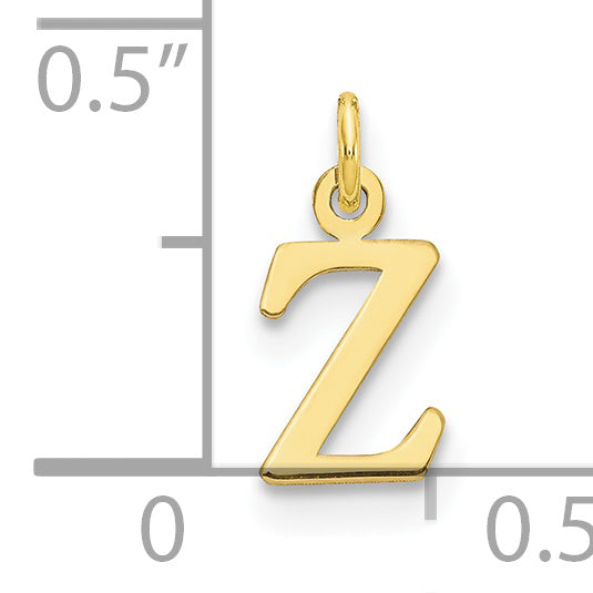 10K Gelbgold 10ky Ausgeschnitten Buchstabe Z Initiale Charm