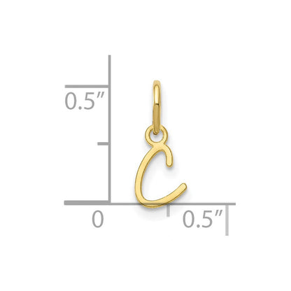 10K Gelbgold 10ky Upper Gehäuse Buchstabe C Initiale Charm