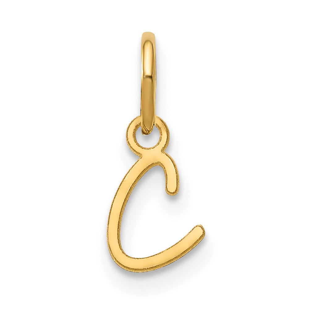 10K Gelbgold 10ky Upper Gehäuse Buchstabe C Initiale Charm