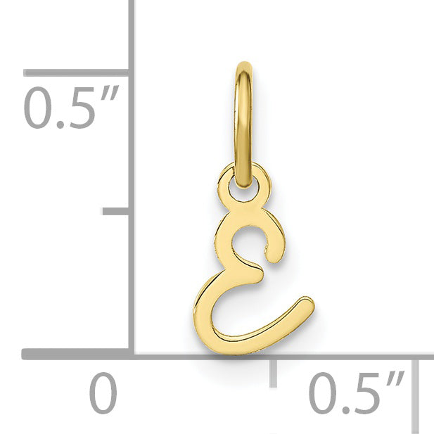 10K Gelbgold 10ky Upper Gehäuse Buchstabe E Initiale Charm