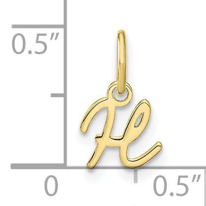 10K Gelbgold 10ky Upper Gehäuse Buchstabe H Initiale Charm