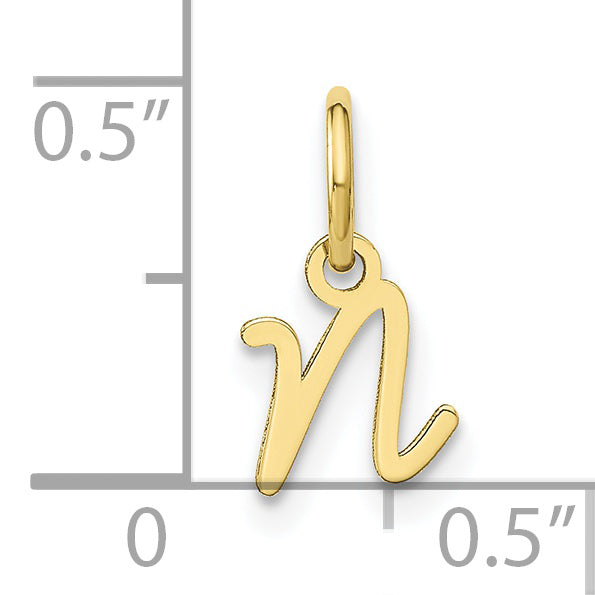10K Gelbgold 10ky Upper Gehäuse Buchstabe N Initiale Charm