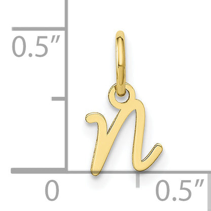 10K Gelbgold 10ky Upper Gehäuse Buchstabe N Initiale Charm