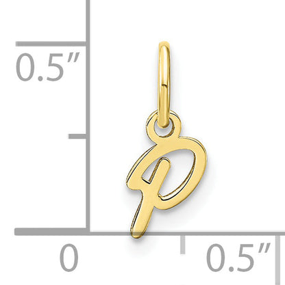 10K Gelbgold 10ky Upper Gehäuse Buchstabe P Initiale Charm