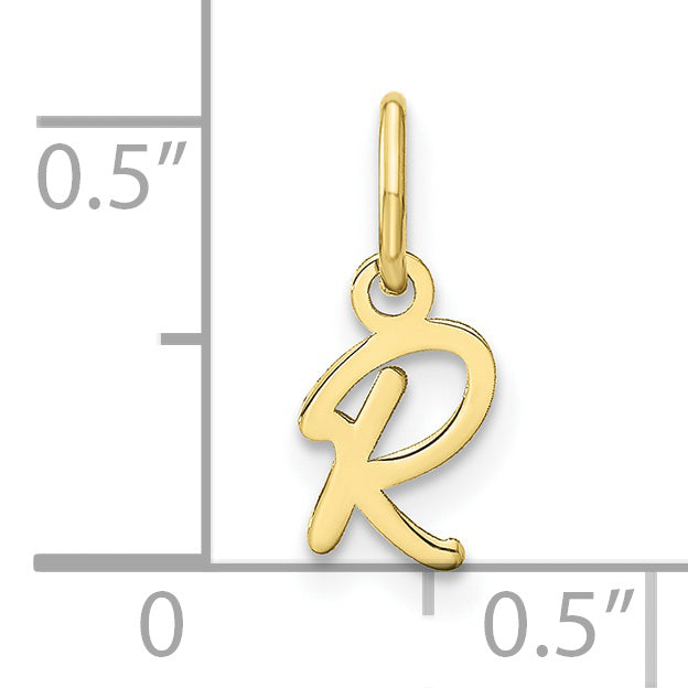 10K Gelbgold 10ky Upper Gehäuse Buchstabe R Initiale Charm