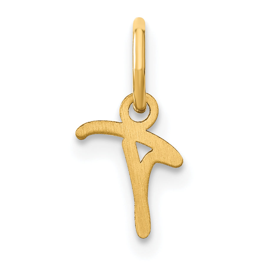 10K Gelbgold 10ky Upper Gehäuse Buchstabe T Initiale Charm