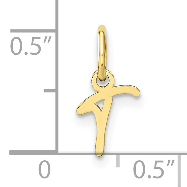 10K Gelbgold 10ky Upper Gehäuse Buchstabe T Initiale Charm