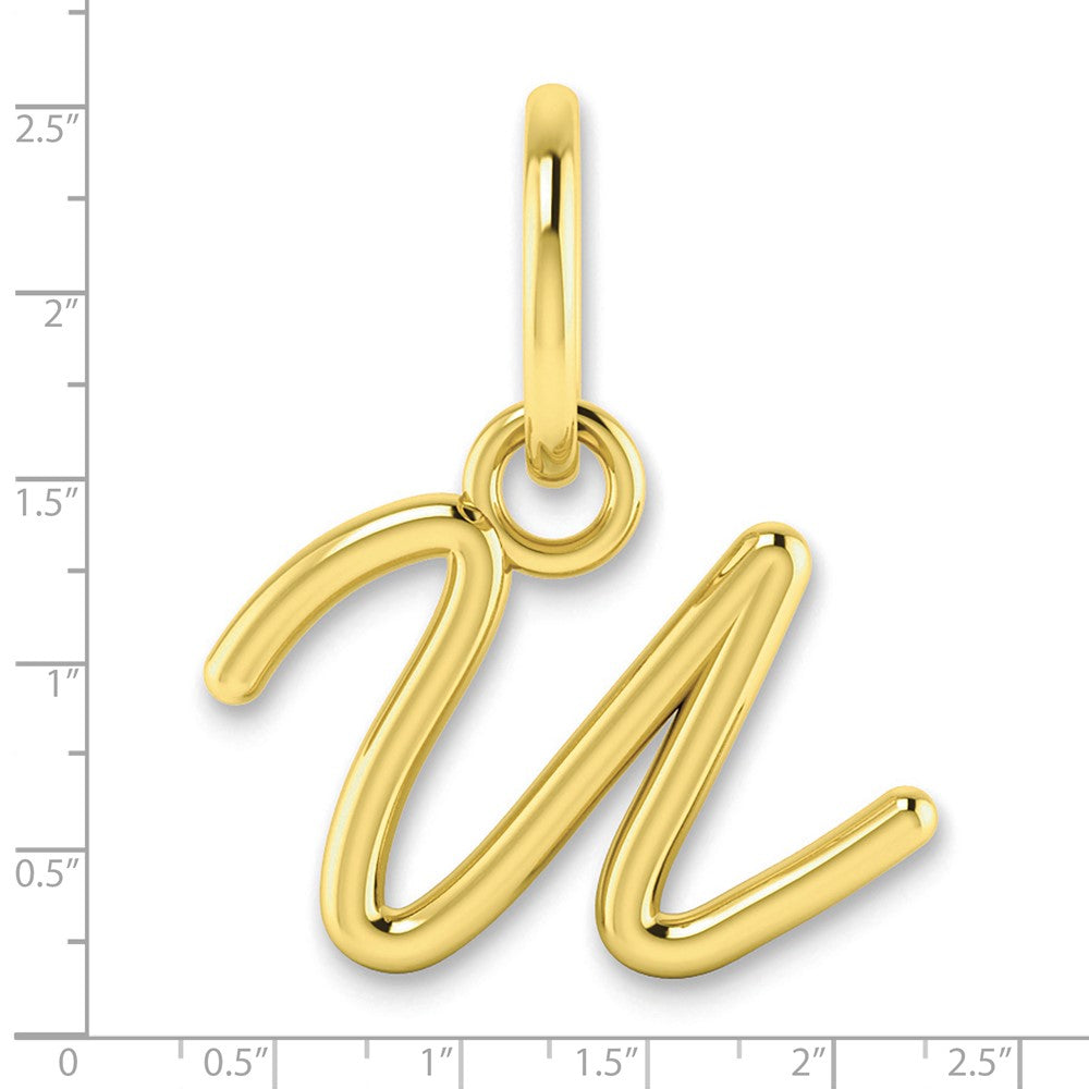 10K Gelbgold 10ky Upper Gehäuse Buchstabe U Initiale Charm