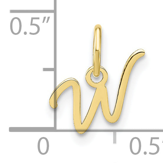 10K Gelbgold 10ky Upper Gehäuse Buchstabe W Initiale Charm