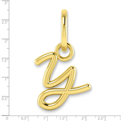 10K Gelbgold 10ky Upper Gehäuse Buchstabe Y Initiale Charm