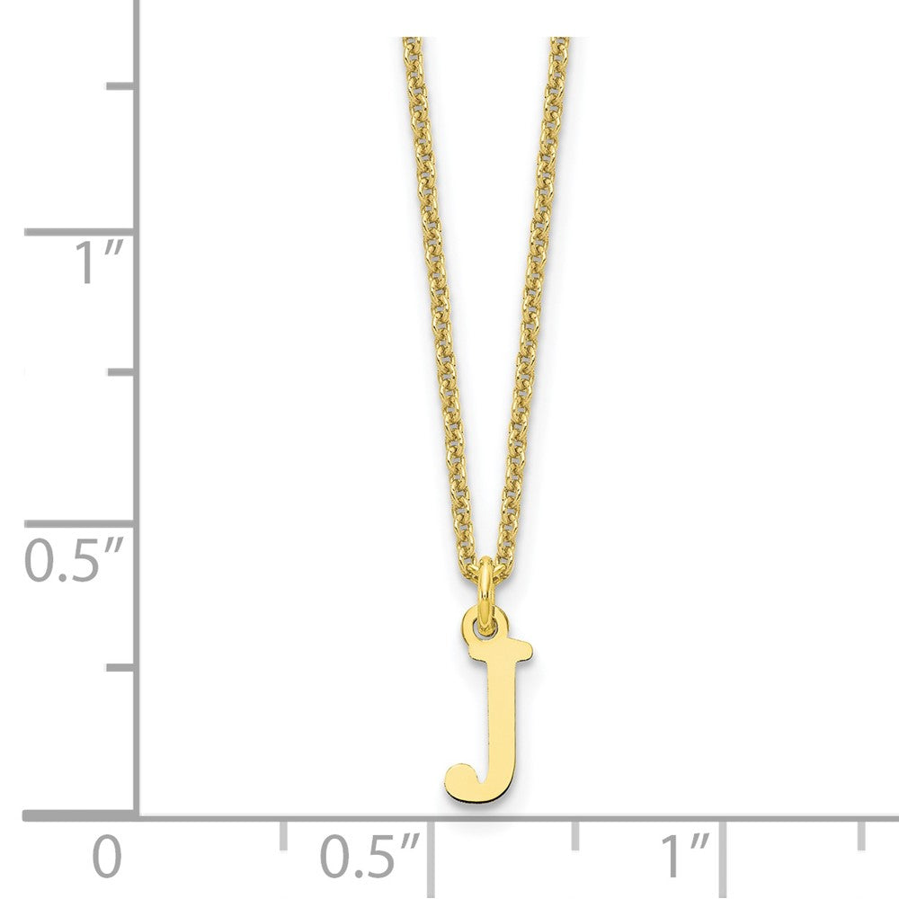 10K Gelbgold 10ky Ausgeschnitten Buchstabe J Initiale Halskette