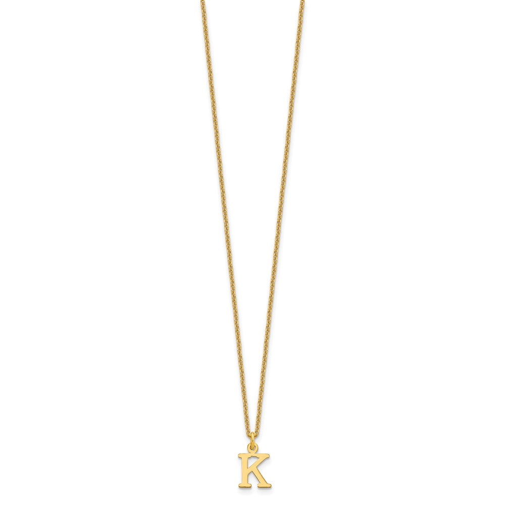 10K Gelbgold 10ky Ausgeschnitten Buchstabe K Initiale Halskette