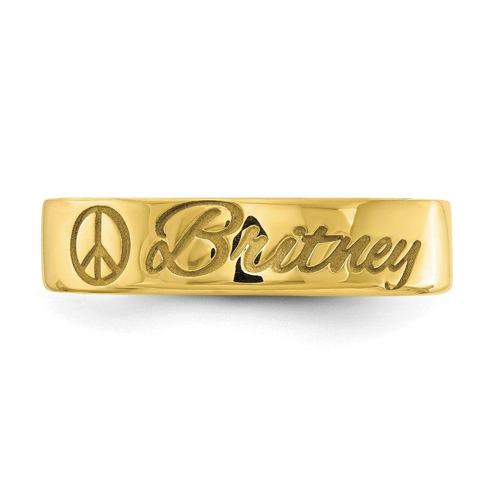 10K Gelbgold personalisierter Ring