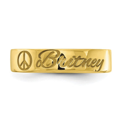 10K Gelbgold personalisierter Ring