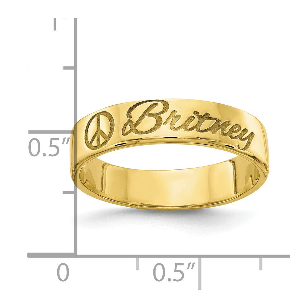10K Gelbgold personalisierter Ring