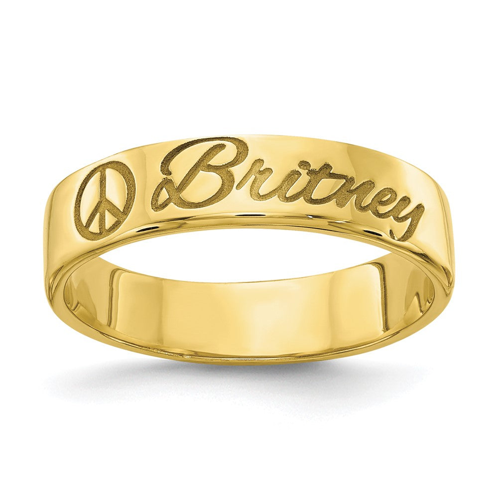 10K Gelbgold personalisierter Ring
