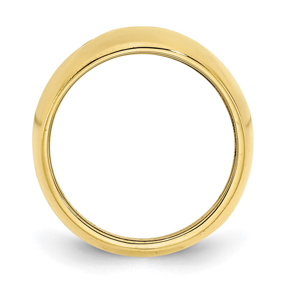 10K Gelbgold personalisierter Zigarrenring mit 2 Geburtssteinen