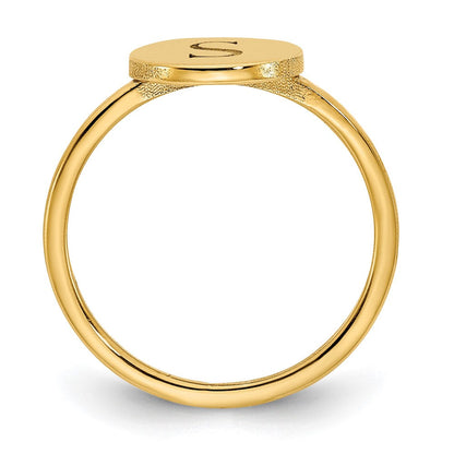 10K Gelbgold Initial-Kreis-Siegelring