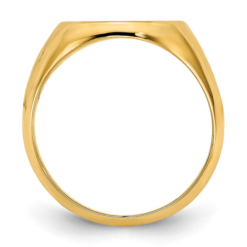 10K Gelbgold Siegelring mit poliertem Monogramm