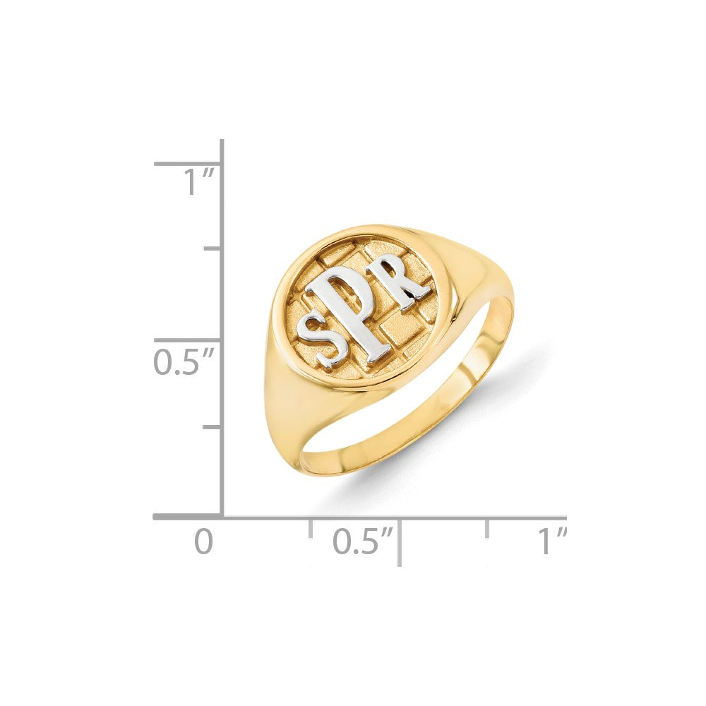 10K Gelbgold Monogramm-Siegelring