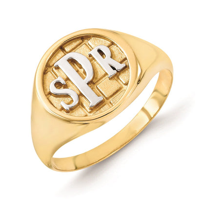 10K Gelbgold Monogramm-Siegelring