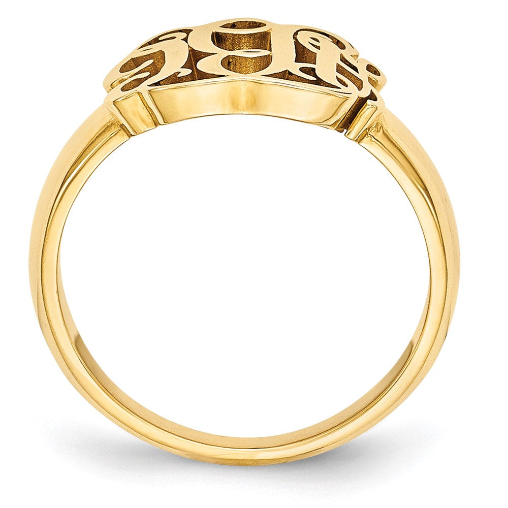 10K Gelbgold Monogramm-Siegelring